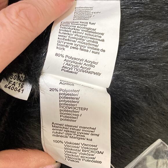 Faux leather fur moto jacket by Venus ladies plus size 16 black vegan suede coat - Picture 9 of 10